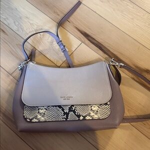 Kate Spade Pink and Snake Print Crossbody Bag